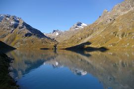 Silvrettastausee / Lake Silvretta 
Egghorn - Klostertal: Sonntagsspitze - Verhupfspitze 
Lobkamm / Lob Ridge